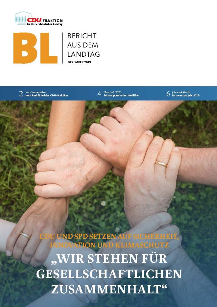 Dezember-Ausgabe  „Bericht aus dem Landtag“