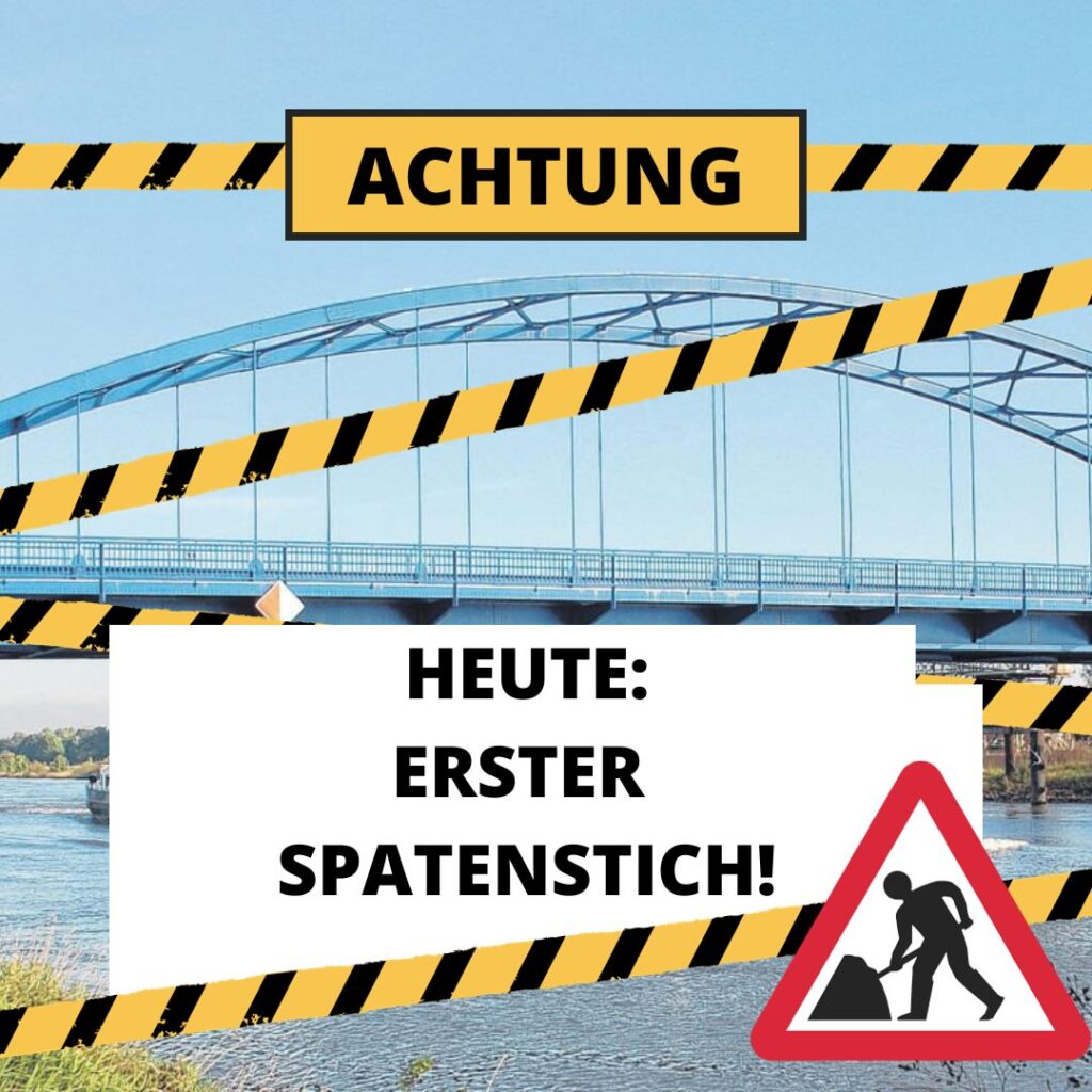 Ersatzneubau der Weserbrücke Stolzenau: Erster Spatenstich