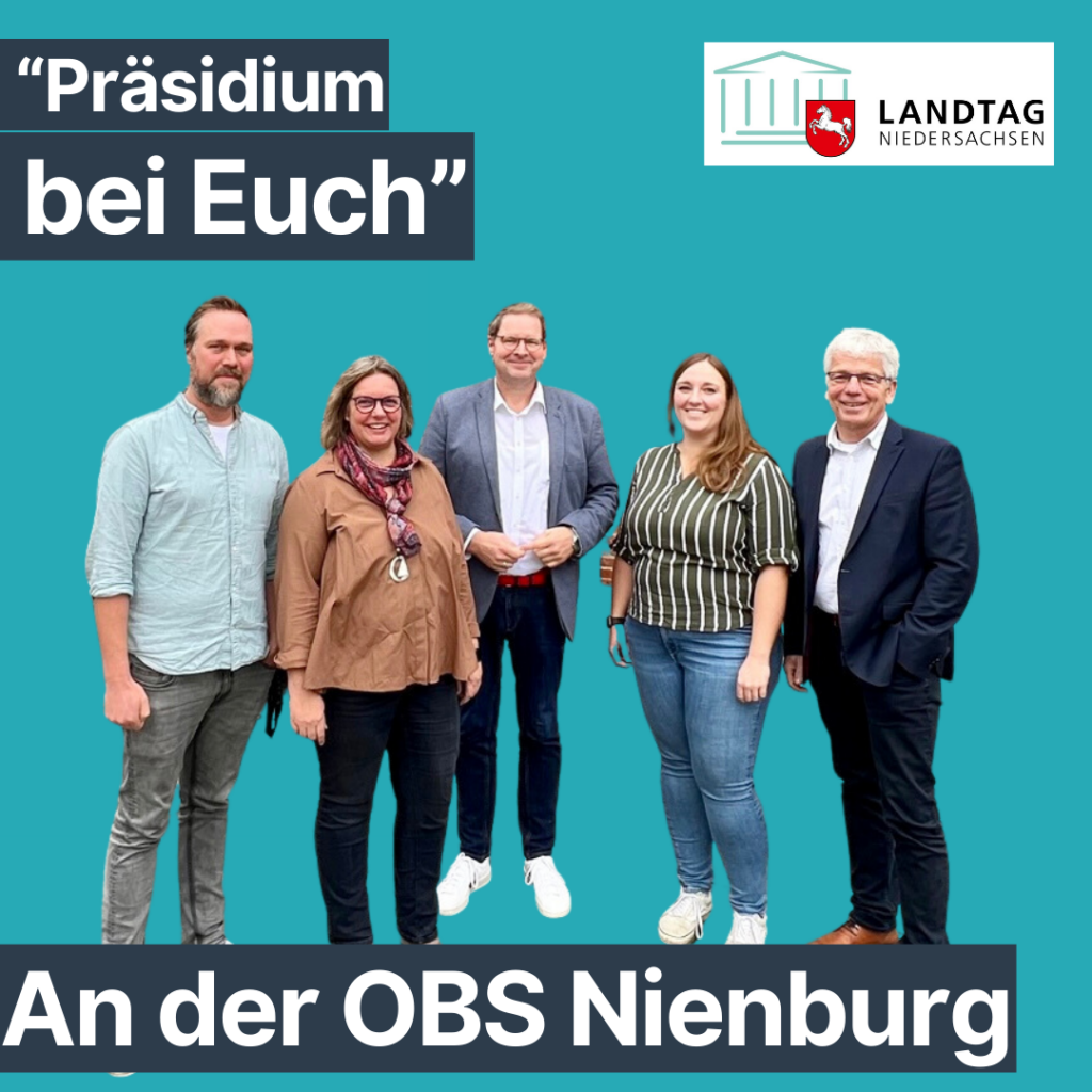 Landtagsvizepräsident Marcus Bosse besucht Oberschule Nienburg