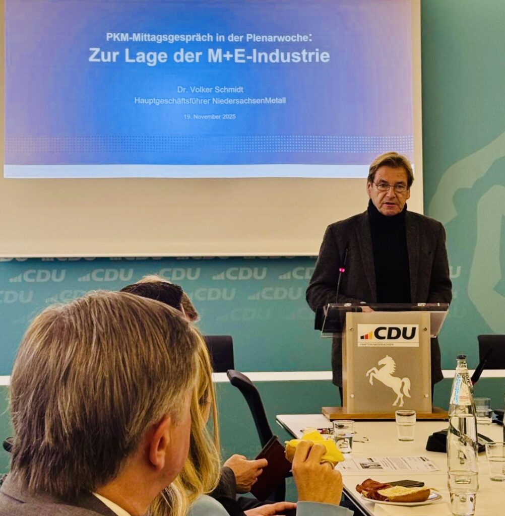 Zur Lage der M+E-Industrie – Verlässliche Rahmenbedingungen für Niedersachsens Wirtschaft sind unerlässlich