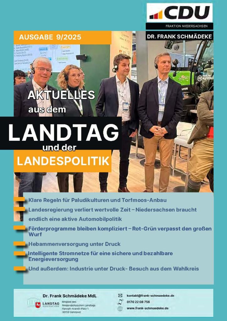 Neuer Newsletter erschienen – Aktuelles aus dem Landtag