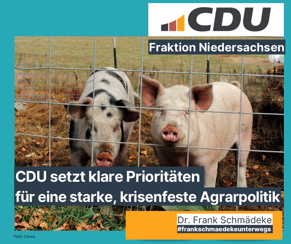 Ausschuss für Landwirtschaft tagt – CDU setzt klare Prioritäten für eine starke, krisenfeste Agrarpolitik